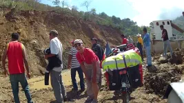 Èboulement sur la route