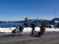 vue de Discovery Point, là où des chercheurs d'or sont arrivés et ont découvert le lac