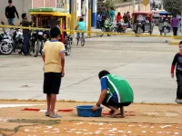 Travail de longue haleine, mais 2 heures après, il n'en restera plus rien.