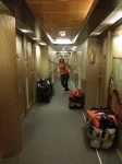 Les bagages au moment du débarquement. On encombre légèrement le passage...