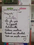 Une partie du menu de la semaine