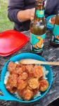 Rougaille-saucisse, il y a eu un belle amélioration de la gastronomie en bivouac en quelques mois