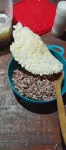 Dîner Mbeju + riz-lentilles