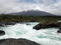 avec en arrière-plan le volcan Osorno